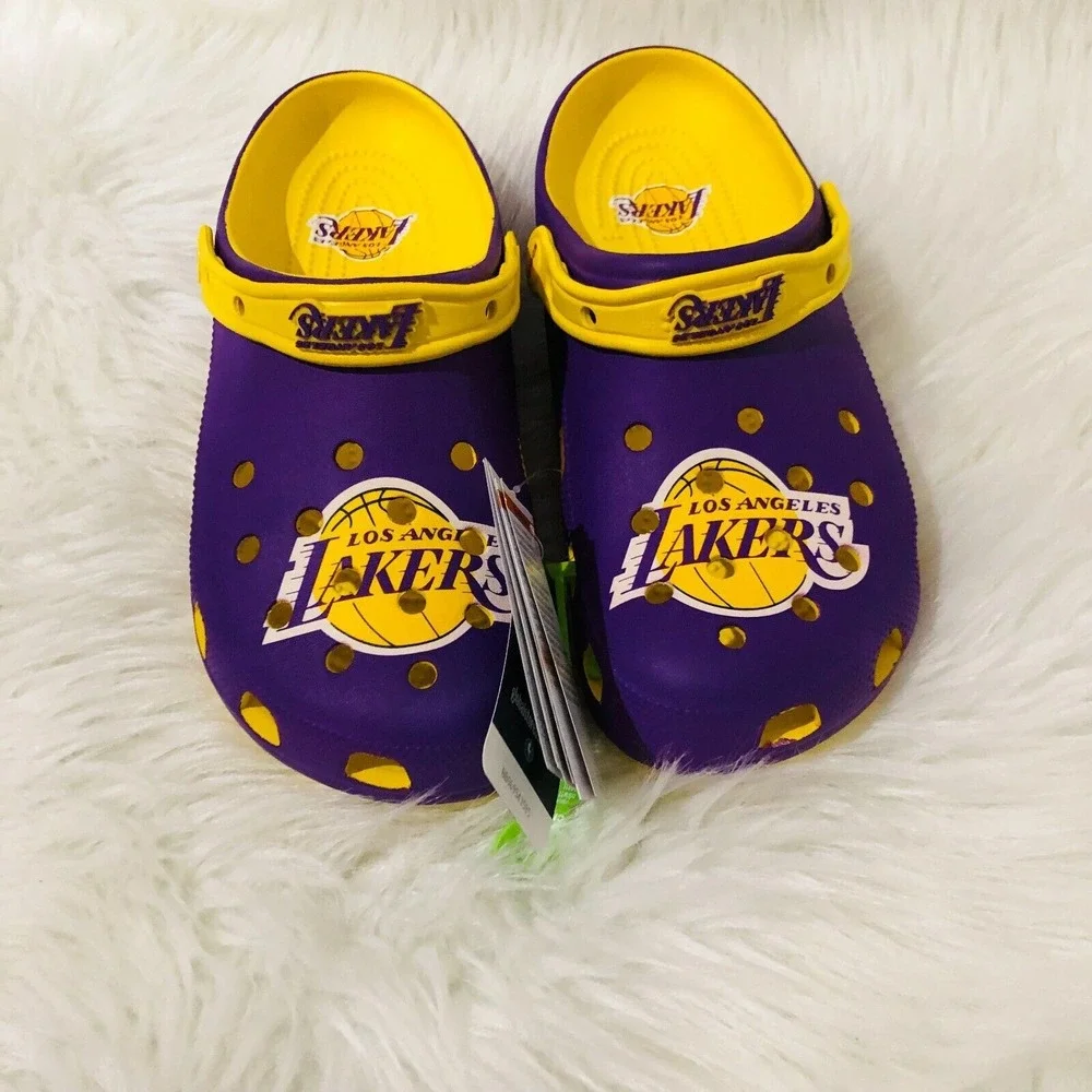 NBA Los Angeles Lakers Classic Clog‎ Crocs Comfort Sunflower M9W11 NEW